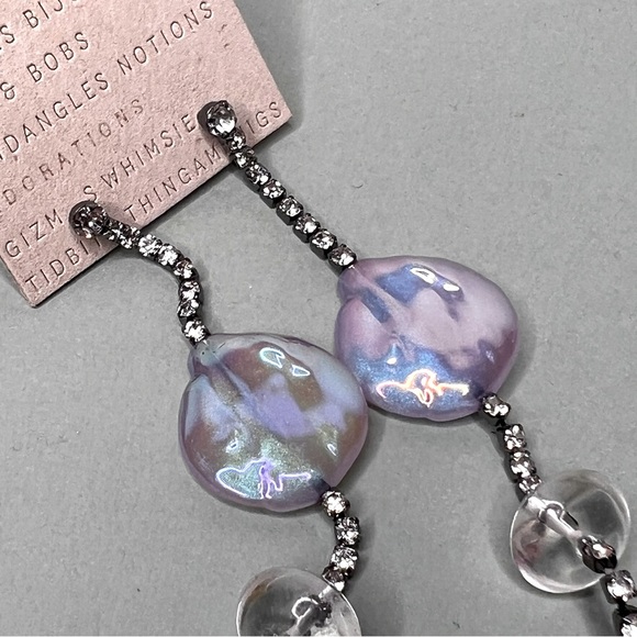 Anthropologie Mystic Drop Earrings, Lavender NWT - Picture 4 of 5